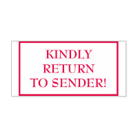 Clássico: "VOLTE A SENDER!" Carimbo de borracha