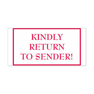 Clássico: "VOLTE A SENDER!" Carimbo de borracha