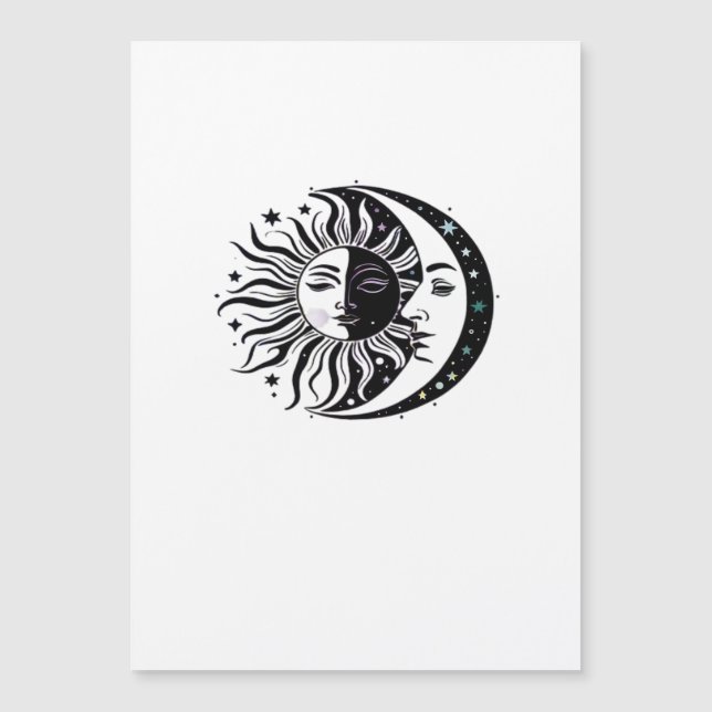 Clássico Whimsigoth Aquarela Sol Lua Witchy (Frente)