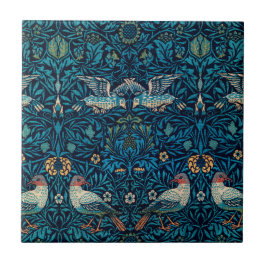 Clássico William Morris Blue Standard l Floral Bir