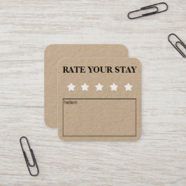 Classifique seus cartões de feedback de hospitalid