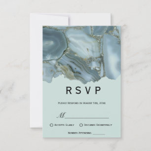Classudo Convite de Casamento RSVP em Mármore