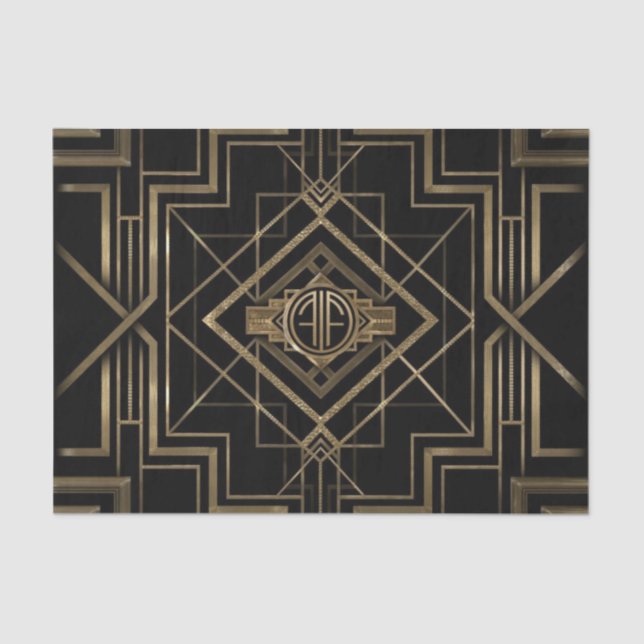 Classy Art Deco Gatsby 1920 - Design Papel de Teci (Frente )