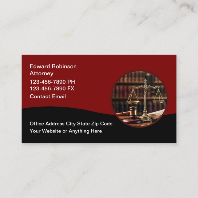Classy Attorney Cartão de visita (Frente)