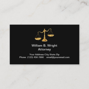 Classy Attorney Cartão de visita Modelo