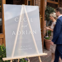 Classy Calligraphy Semi Transparent Wedding