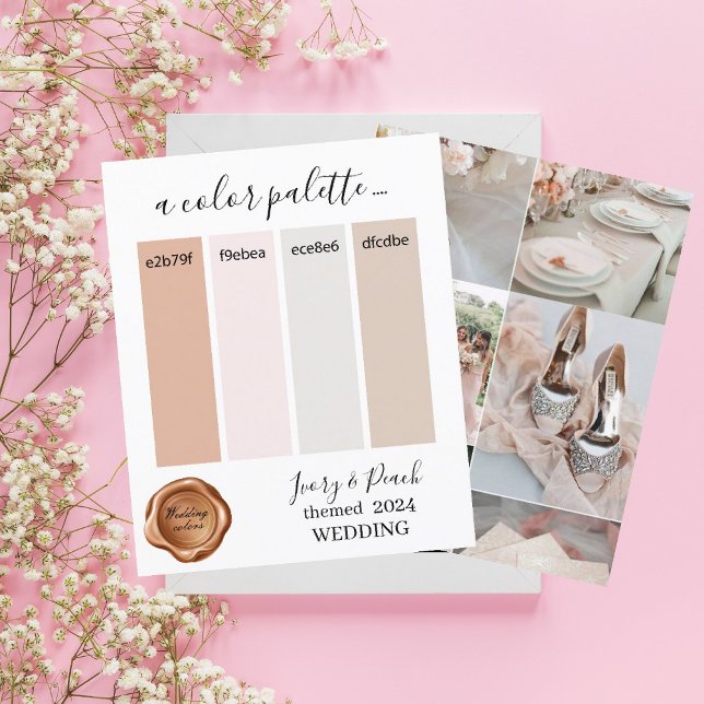 Classy Ivory Peach Wedding color PaletPaper (Criador carregado)