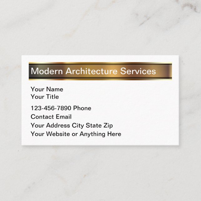 Classy Modern Architecture Services Cartão de visi (Frente)