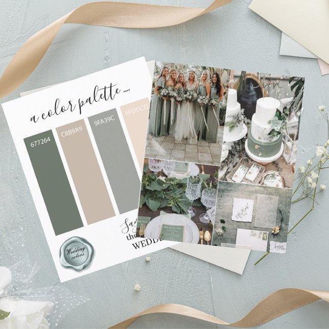 Classy Sage Green Wedding color PaletPaper (Criador carregado)