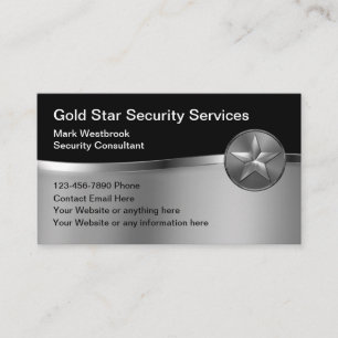 Classy Security Services Star Cartão de visita