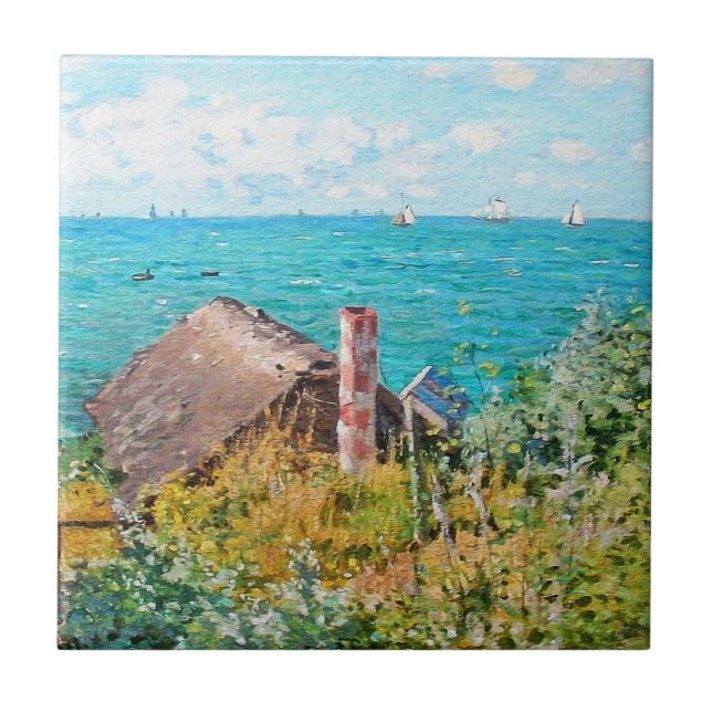 Claude Monet A Cabina De Arte Bela Santo-Adresse (Frente)