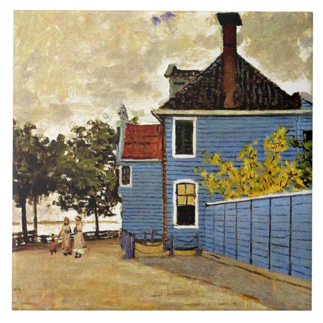 Claude Monet - A Casa Azul em Zaandam, (Frente)