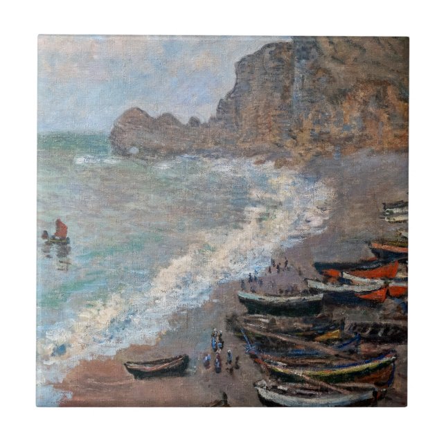 Claude Monet - A praia em Etretat (Frente)