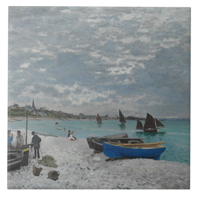 Claude Monet - A praia em Sainte-Adresse (Frente)