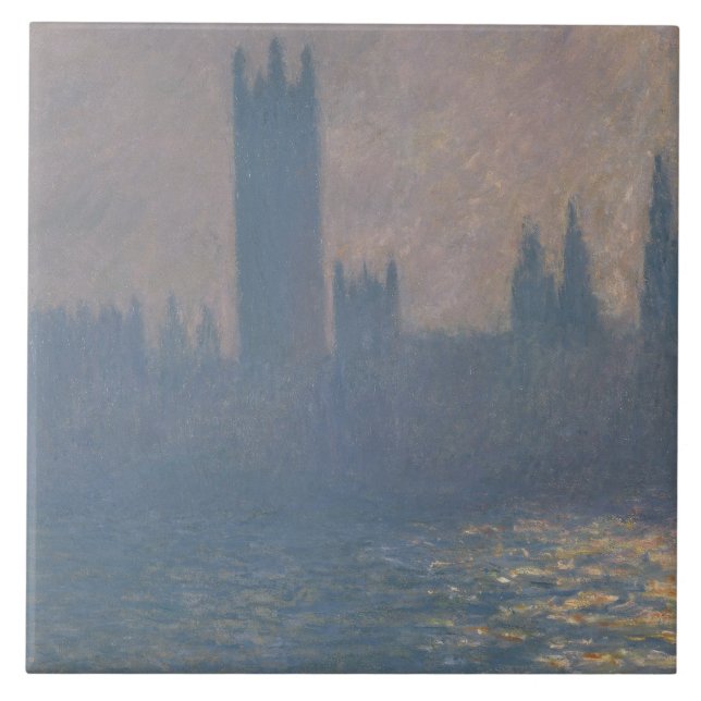 Claude Monet - casas do parlamento, luz solar (Frente)