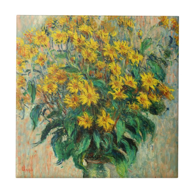 Claude Monet - Flores de Alcachofra de Jerusalém (Frente)