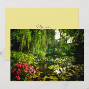 Claude Monet Giverny Pond com o Convite Lily