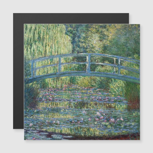 Claude Monet - Harmonia Verde Cartão Magnético (Frente/Verso)