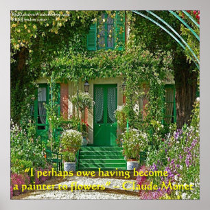 Claude Monet Home & Flower Painting Poster