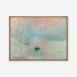 Claude Monet Impression Sunrise Pintura Impressão<br><div class="desc">"Impressão, nascer do Sol", de Claude Monet, é um trabalho de arte inovador e influente que deu origem ao termo "Impressionismo". Pintada em 1872, a pintura retrata o porto do Havre no nascer do sol, capturando a atmosfera nebulosa, cores vibrantes e manchas soltas que caracterizam o movimento impressionista e refletindo...</div>