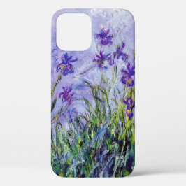 Claude Monet Lilac Irises Vintage Floral Azul