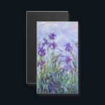 Claude Monet - Lilac Irrisa Cartão Magnético<br><div class="desc">Lilac Irises / Iris Mauves - Claude Monet,  1914-1917</div>