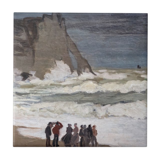 Claude Monet - Mar duro em Etretat (Frente)