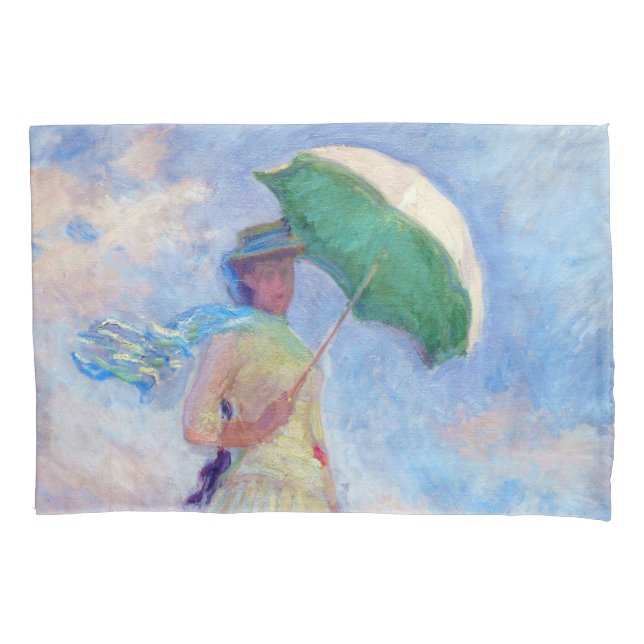 Claude Monet - Mulher com Parasol virada para a di (Frente)