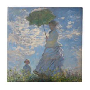 Claude Monet Mulher com um Guarda-Sol Arte Fina