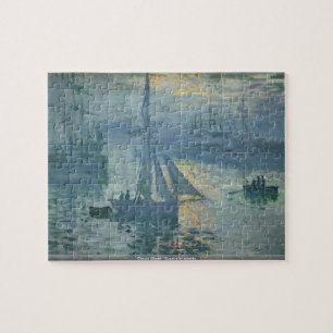 Claude Monet - nascer do sol no quebra-cabeça do