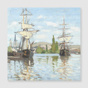 Claude Monet. Navios a voar no Sena em Rouen