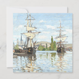 Claude Monet. Navios a voar no Sena em Rouen