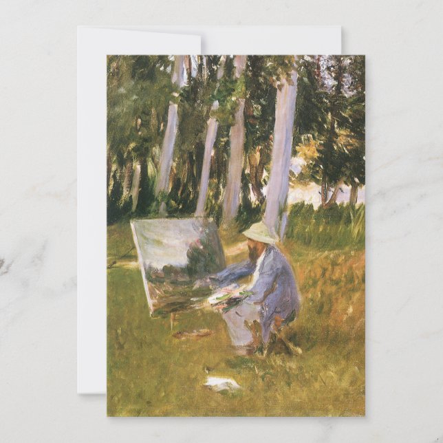 Claude Monet Painting, Borda de Madeira por Sargen (Frente)