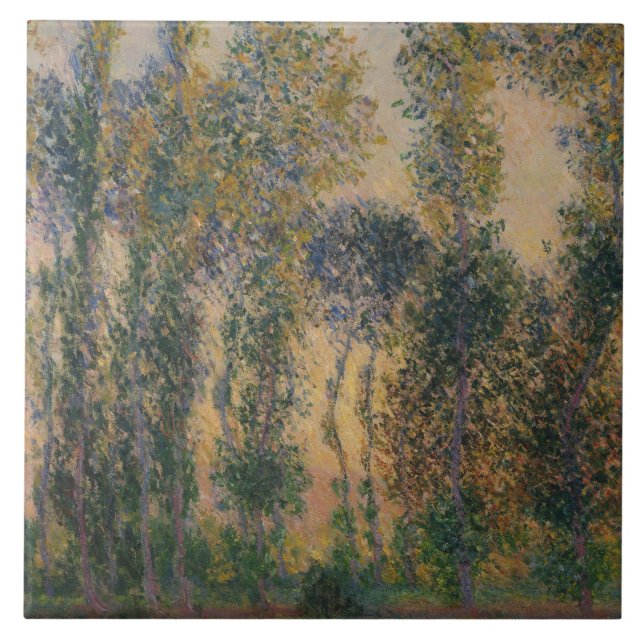 Claude Monet - Poplars em Giverny, Sunrise (Frente)