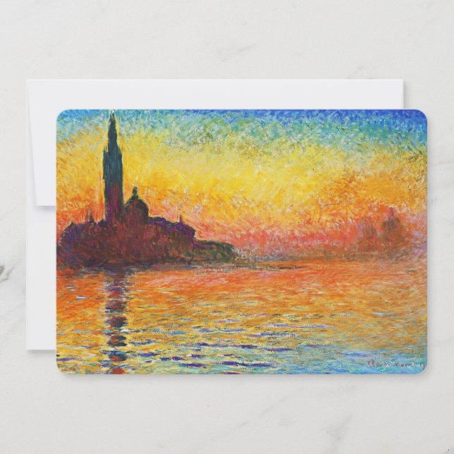 Claude Monet Sunset Em Veneza Impressionista Arte (Frente)