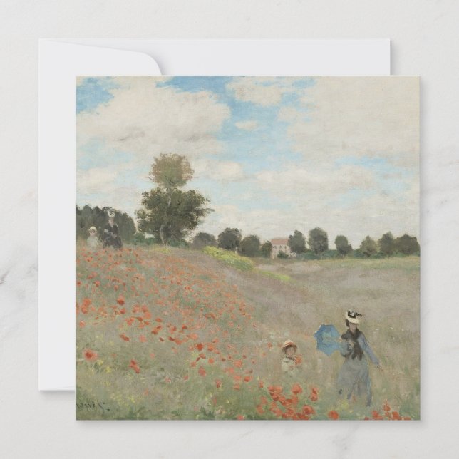 Claude Monet The Poppy Field, próximo a Argenteuil (Frente)