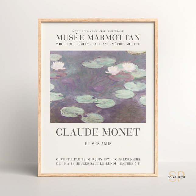 Claude Monet Water Lily Pink Art Impressão (Criador carregado)