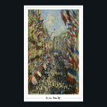 Claude Monet Zedign Art Poster nº 54<br><div class="desc">Claude Monet #54 (A Rue Montorgueil Em Paris Celebração De Junho De 1878) poster de arte e assinatura pela Casa Zedign. Para mais imagens e designs de Claude Monet - Paintings & Drawing Vol 1,  visite https://books.zedign.com/zas/2.html</div>