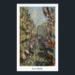 Claude Monet Zedign Art Poster nº 54<br><div class="desc">Claude Monet #54 (A Rue Montorgueil Em Paris Celebração De Junho De 1878) poster de arte e assinatura pela Casa Zedign. Para mais imagens e designs de Claude Monet - Paintings & Drawing Vol 1,  visite https://books.zedign.com/zas/2.html</div>