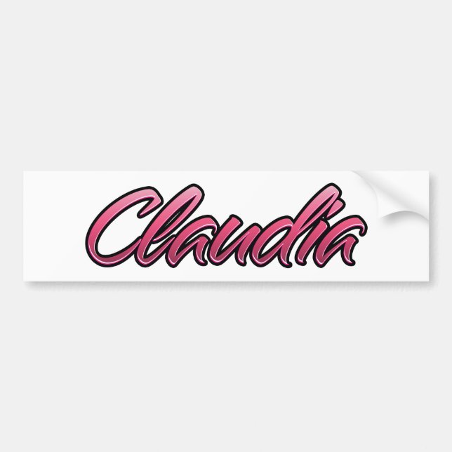 Claudia adesivos rosa desbotado (Frente)