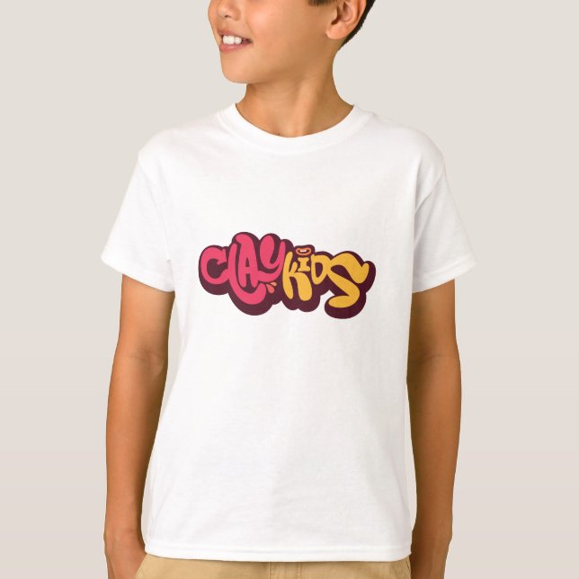 Clay Kids - Logo camiseta blanca (Frente)