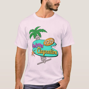 Claycation de polímero de camiseta cortada por hom