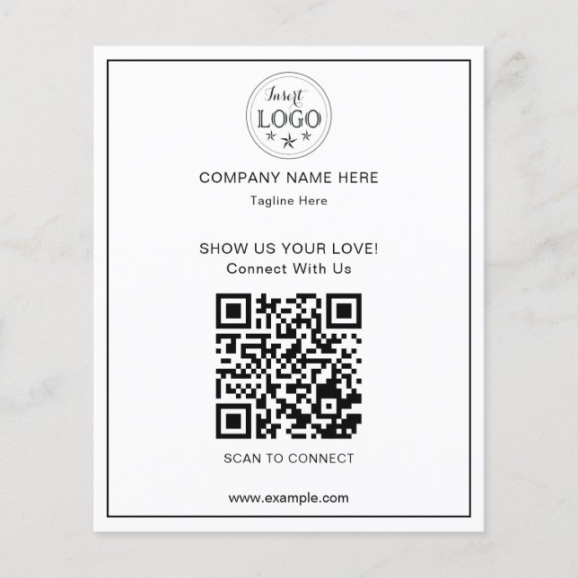 Clean and Simple QR Code Business Flyer for Client (Frente)