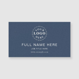 Clean Design Blue Textured Magnetic Business Card
