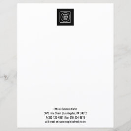 Clean Simple Logo Text Professional letterhead