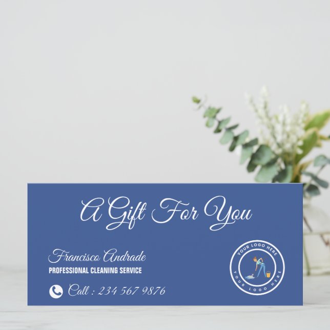 Cleaning Company | Custom Logo Cleaning Service (Em pé/Frente)