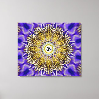 Clematis Om Mandala - Impressão De Telas Esticadas
