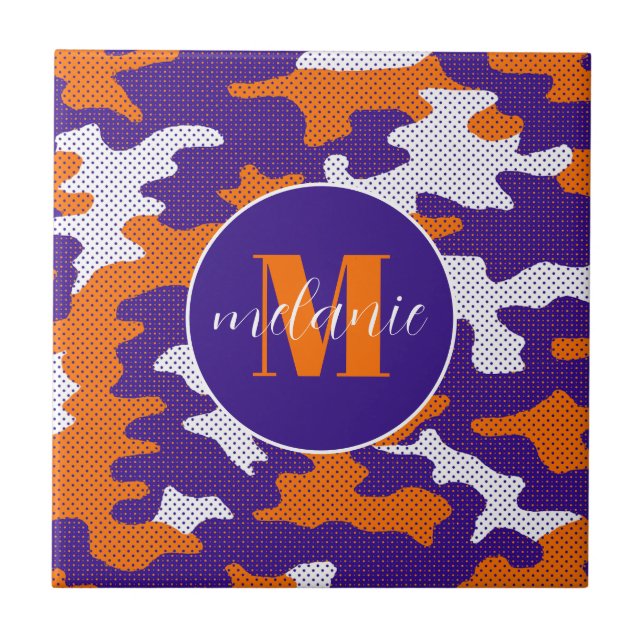 Clemson-Inspired Orange & Purple Tiger Camo (Frente)
