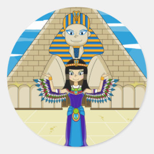Cleopatra na grande etiqueta da esfinge