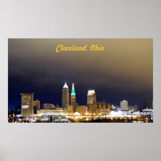Cleveland, OH Million Dollar View Poster (Verde)